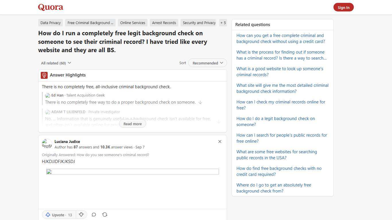 How to run a completely free legit background check on someone to see their criminal record - Quora